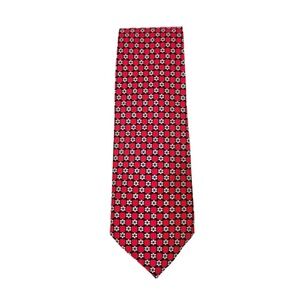 Maus & Hoffman Silk Geometric Flower Red & Cream Multi Necktie Men’s OS